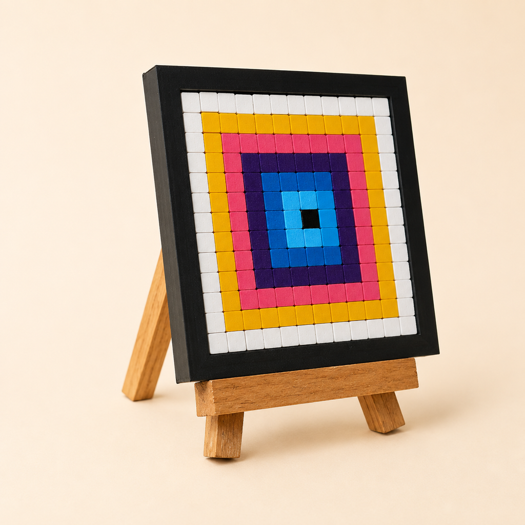Colorful Geometric Mosaic Kit – DIY Pixel Art Craft Kit for Kids & Adults