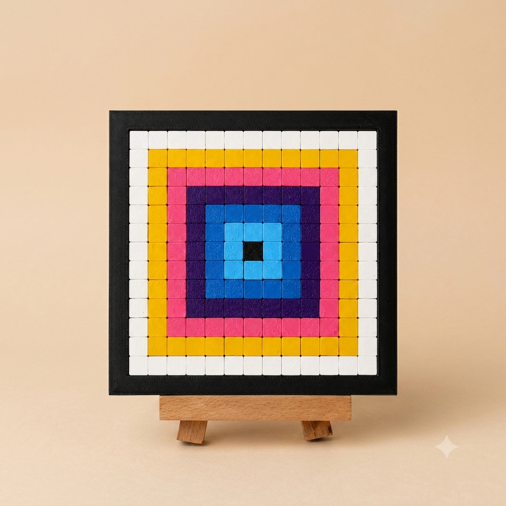 Colorful Geometric Mosaic Kit – DIY Pixel Art Craft Kit for Kids & Adults