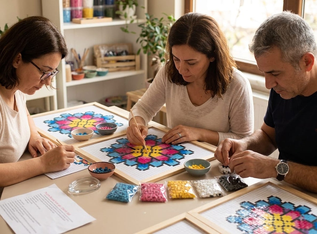 Colorful Mandala Mosaic Kit – DIY Pixel Art Craft Kit for Adults