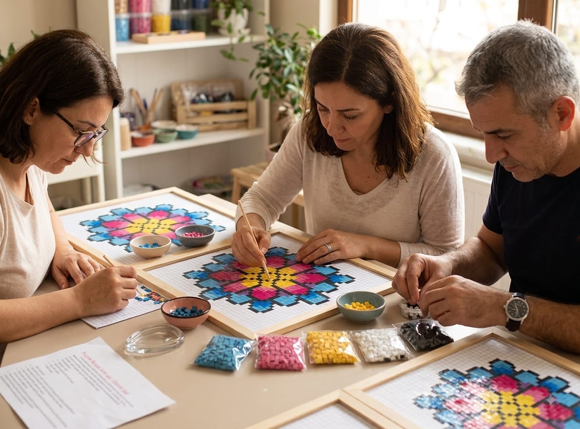 Colorful Mandala Mosaic Kit – DIY Pixel Art Craft Kit for Adults