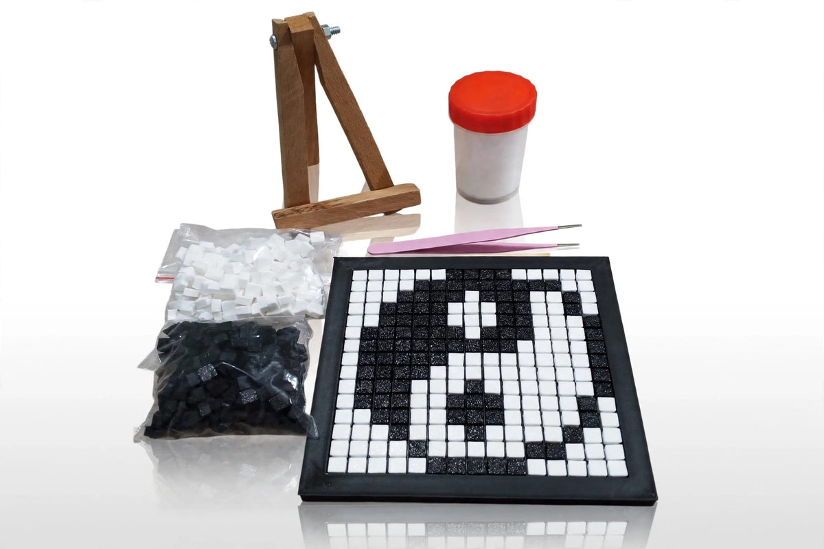 DIY Yin Yang Mosaic Kit – Black & White Pixel Art Craft Kit