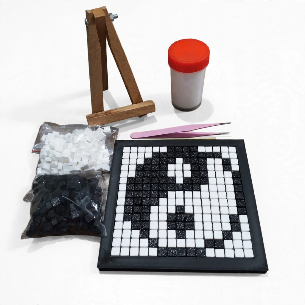 DIY Yin Yang Mosaic Kit – Black & White Pixel Art Craft Kit