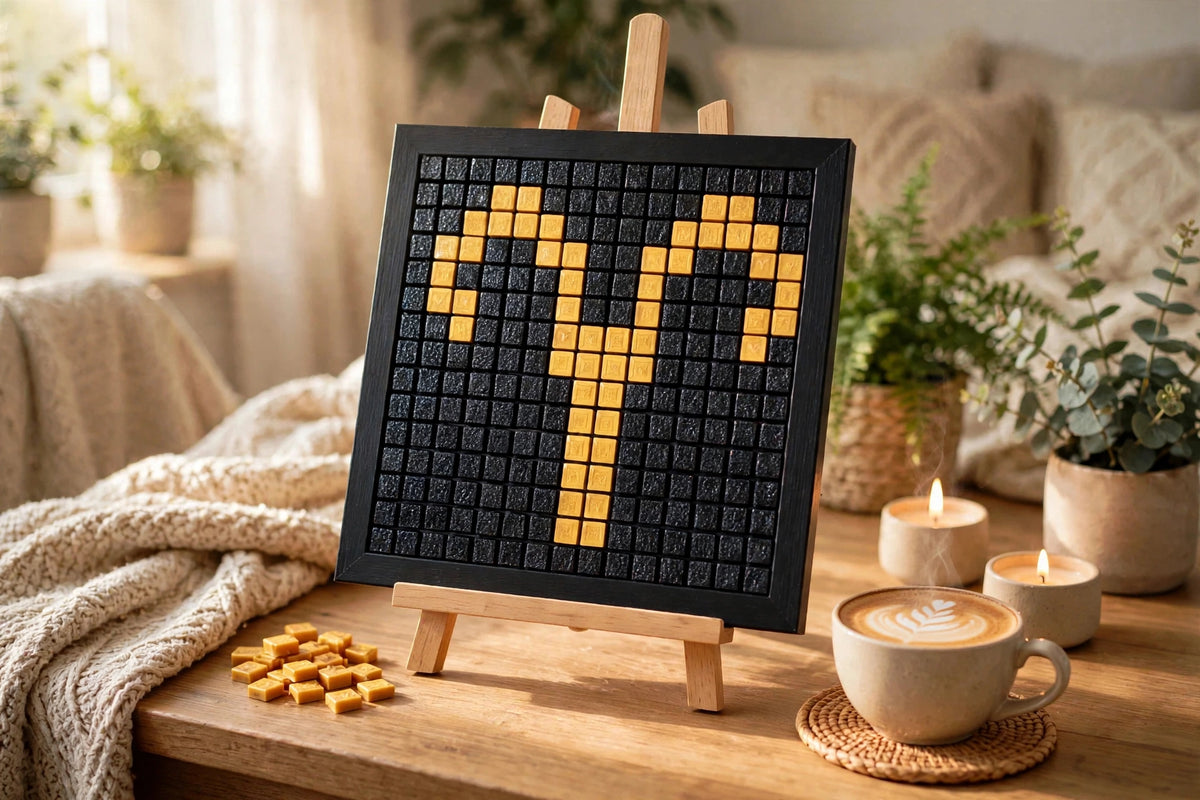 Aries Zodiac Mosaic Kit – DIY Pixel Craft Kit for Kids & Adults