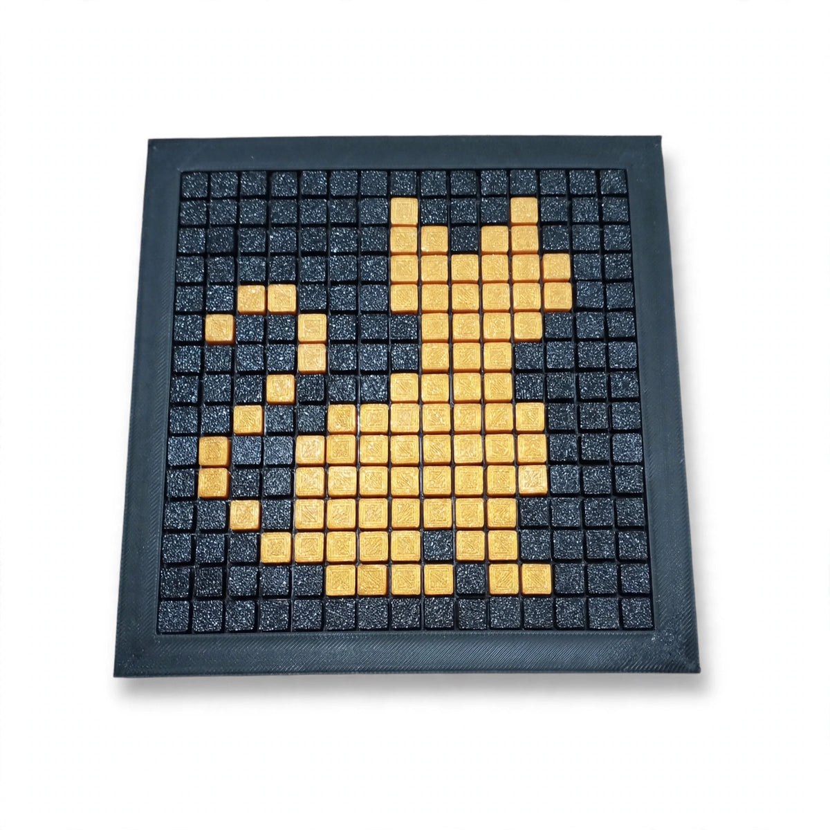 DIY Cat Mosaic Kit – Black & Gold Pixel Art Craft Kit