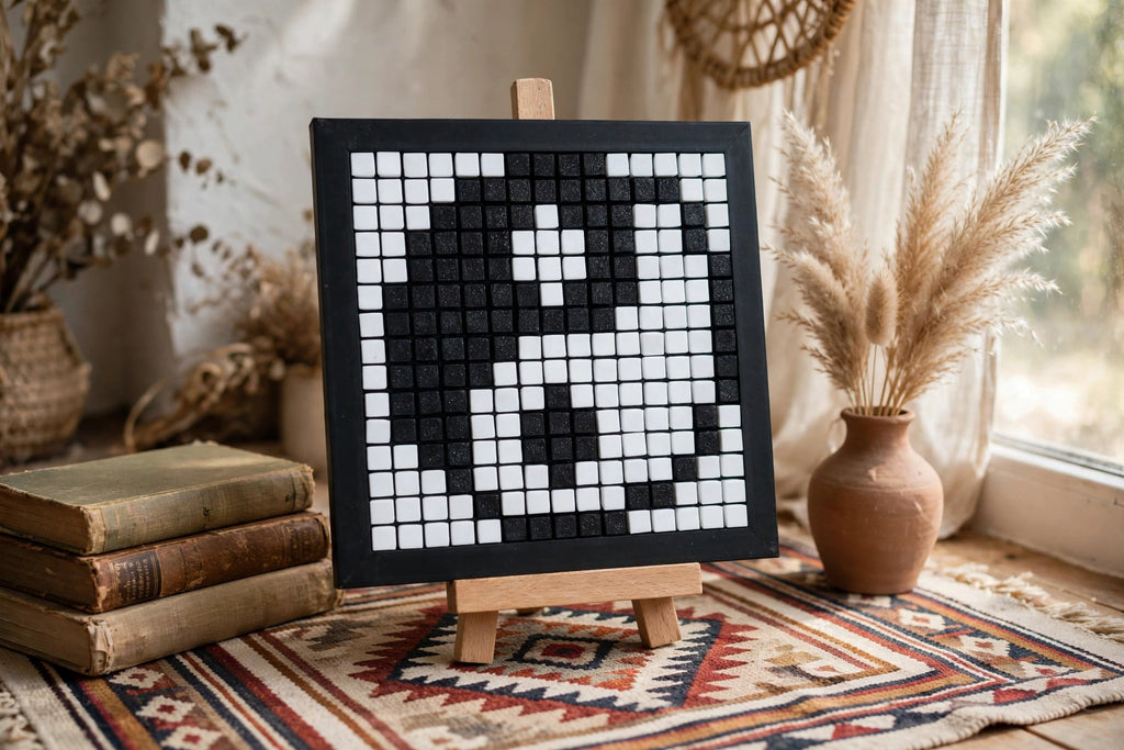 DIY Yin Yang Mosaic Kit – Black & White Pixel Art Craft Kit