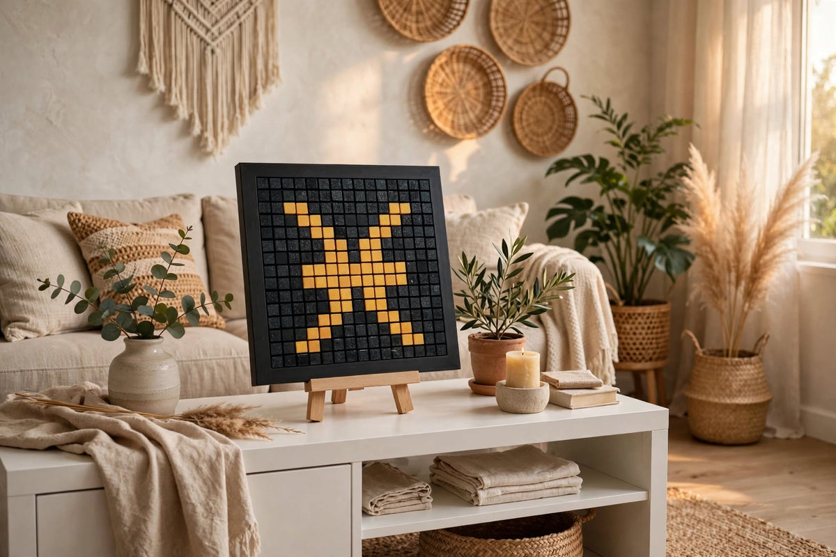 Pisces Zodiac Mosaic Kit – DIY Pixel Art Craft Kit for Kids & Adults