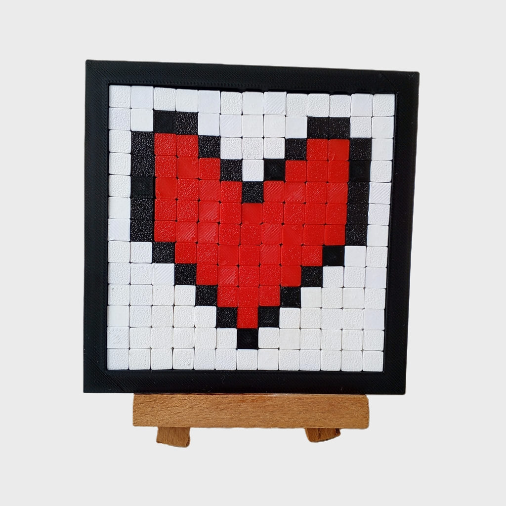 Pixel Heart Mosaic Kit – DIY Love Craft Kit for Kids & Adults