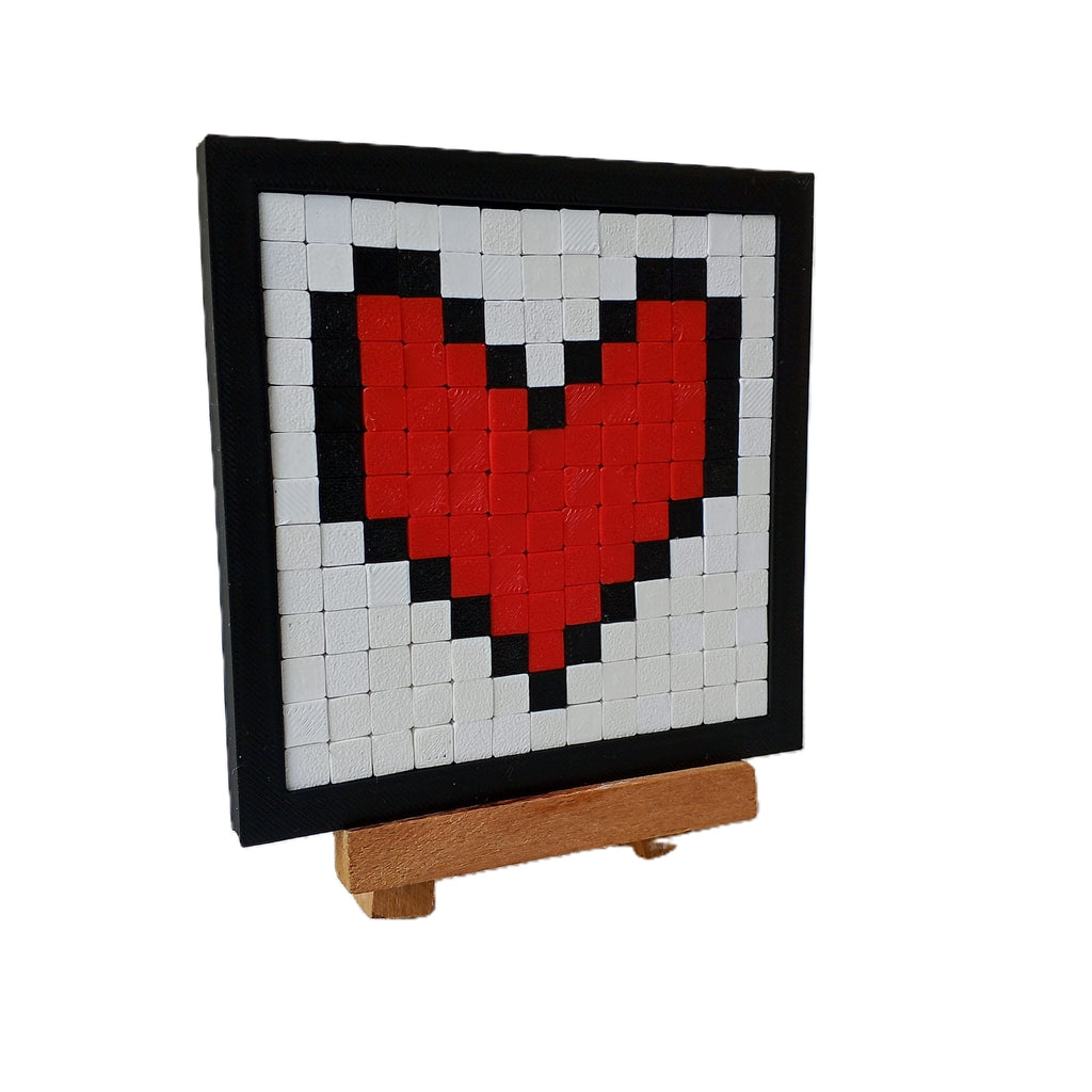 Pixel Heart Mosaic Kit – DIY Love Craft Kit for Kids & Adults