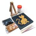 DIY Cat Mosaic Kit – Black & Gold Pixel Art Craft Kit