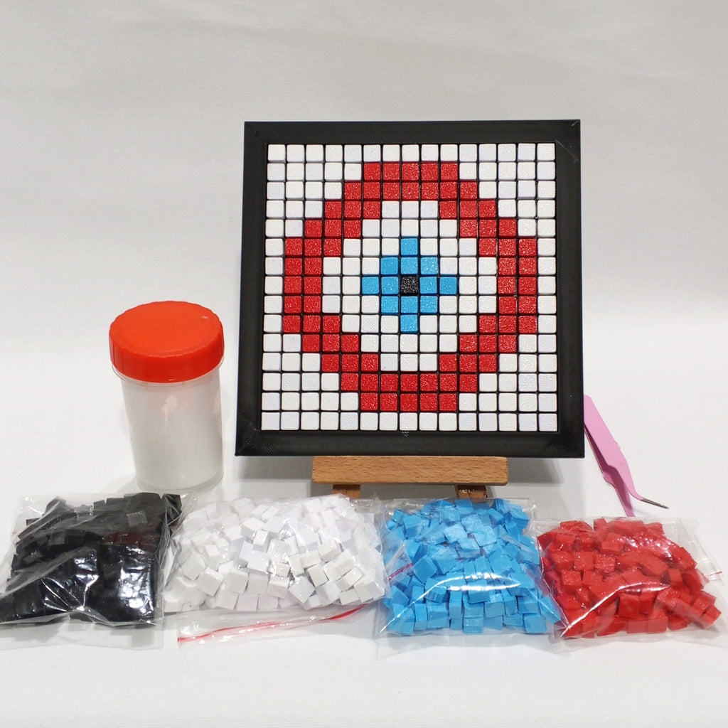 DIY Evil Eye Mosaic Kit – Turkish Nazar Wall Art – Pixel Art Craft Kit for Kids & Adults