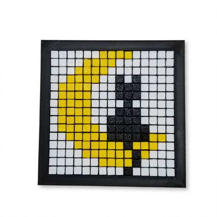 Crescent Moon Cat Mosaic Kit – DIY Pixel Craft Kit for Kids & Adults
