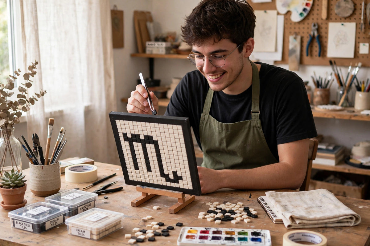 Scorpio Zodiac Mosaic Kit – DIY Pixel Craft Kit for Kids & Adults
